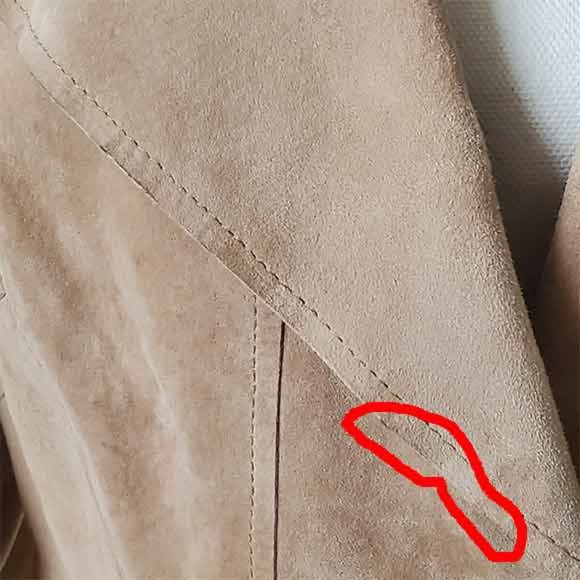 Ann Klein Tan Suede, One Button Blazer-sizeLP-preowned - Picture 10 of 10